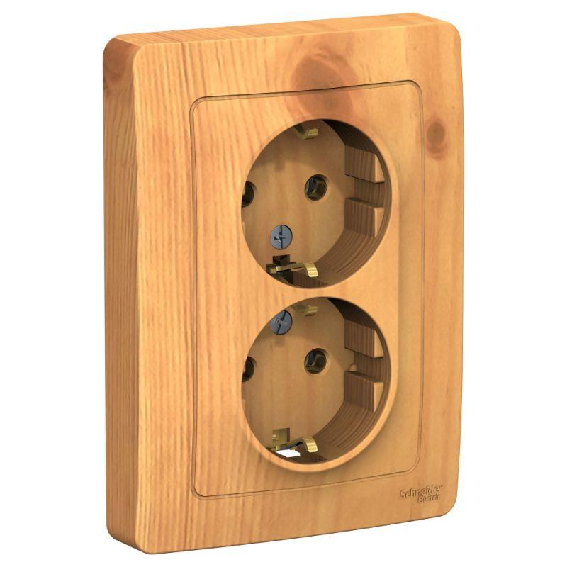 Розетка 2-м СП Blanca 16А IP20 250В с заземл. без защ. шторок ясень SE BLNRS001025 купить оптом выгодно Розетка 2-м СП Blanca 16А IP20 250В с заземл. без защ. шторок ясень SE BLNRS001025 оптом купить цена