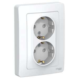 Розетка 2-м СП Blanca 16А IP20 250В с заземл. защ. шторки бел. SE BLNRS001121 оптом купить цена