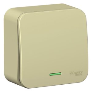 Выключатель 1-кл. ОП Blanca 10А IP20 (сх. 1) 250В с подсветкой с изолир. пластиной беж. SE BLNVA101117 оптом купить цена