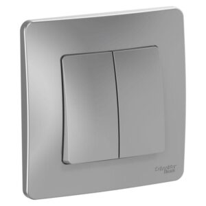 Выключатель 2-кл. СП Blanca 10А IP20 (сх. 5) 250В алюм. SE BLNVS010503 оптом купить цена