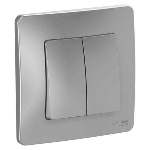 Выключатель 2-кл. СП Blanca 10А IP20 (сх. 5) 250В алюм. SE BLNVS010503 оптом купить цена