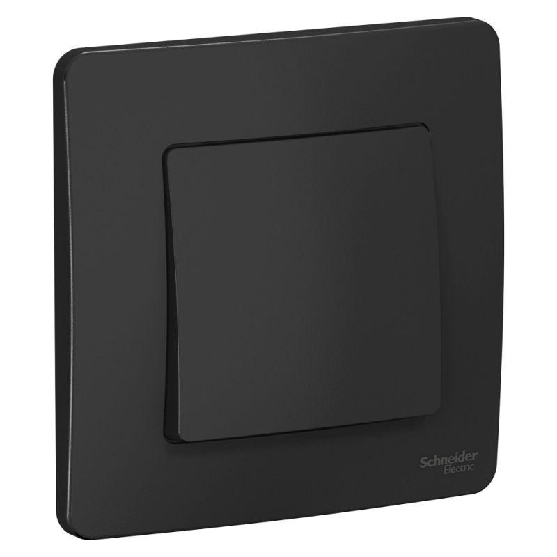 Переключатель проходной 1-кл. СП Blanca 10А IP20 (сх. 6) 250В антрацит SE BLNVS010606 купить оптом выгодно Переключатель проходной 1-кл. СП Blanca 10А IP20 (сх. 6) 250В антрацит SE BLNVS010606 оптом купить цена