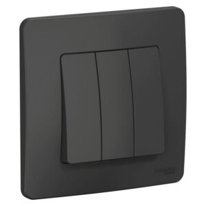 Выключатель 3-кл. СП Blanca 10А IP20 (сх. 1+1+1) 250В антрацит SE BLNVS100506 оптом купить цена