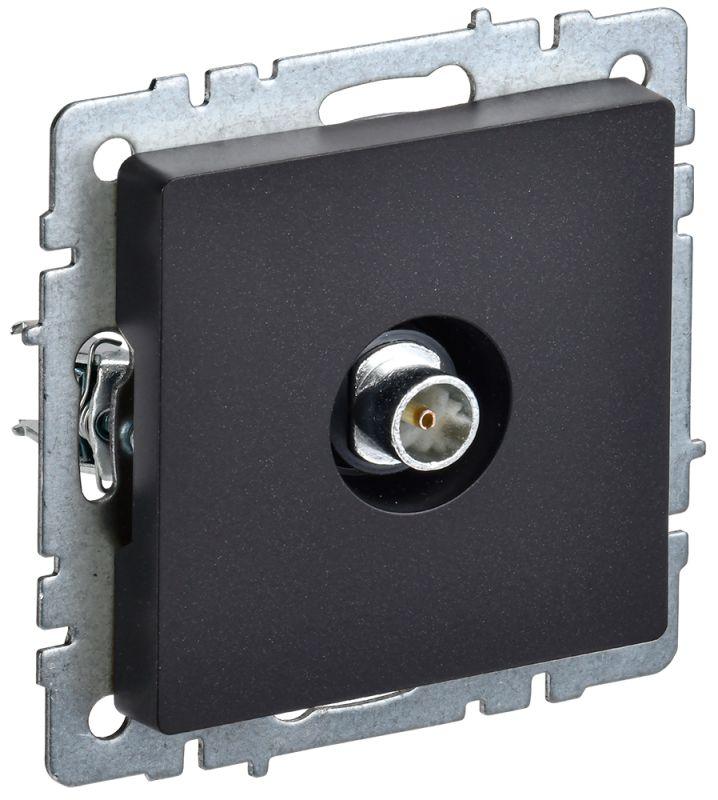 Розетка телевизионная оконечная TV СП Brite РТВ11-0-БрЧ черн. IEK BR-A10-O-K02 купить оптом выгодно Розетка телевизионная оконечная TV СП Brite РТВ11-0-БрЧ черн. IEK BR-A10-O-K02 оптом купить цена