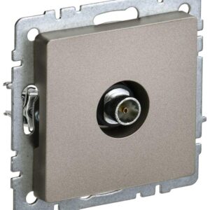 Розетка телевизионная оконечная TV СП Brite РТВ11-0-БрШ шампань IEK BR-A10-O-K37 оптом купить цена