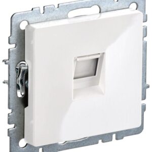 Розетка компьютерная СП RJ45 кат.5E BRITE РК10-БрБ бел. IEK BR-K10-1-K01 оптом купить цена