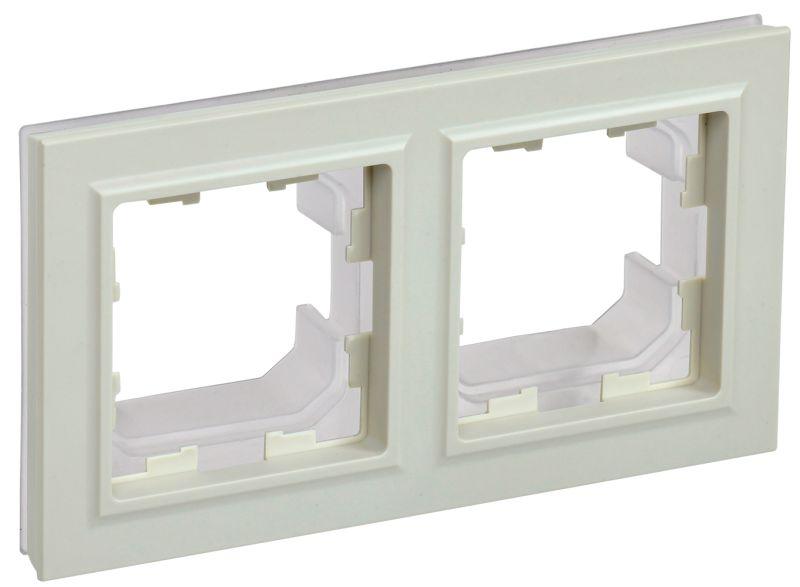 Рамка 2-м IP44 BRITE РУ-2-БрКр-44 беж. IEK BR-M22-44-K10 купить оптом выгодно Рамка 2-м IP44 BRITE РУ-2-БрКр-44 беж. IEK BR-M22-44-K10 оптом купить цена