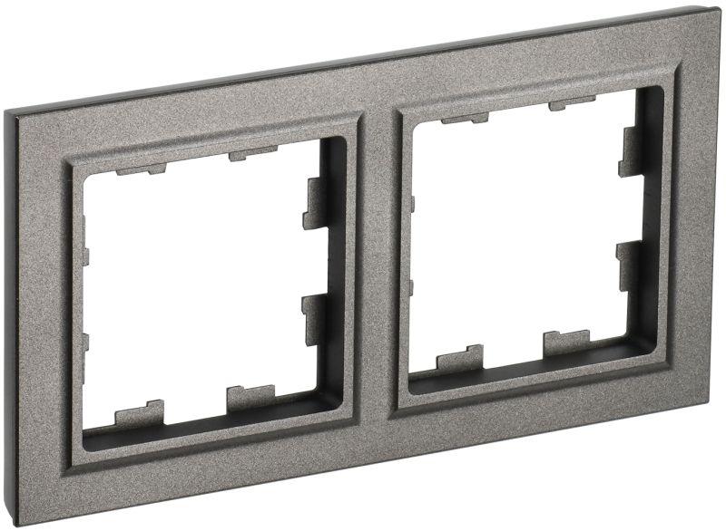 Рамка 2-м BRITE РУ-2-БрШ шампань IEK BR-M22-K37 купить оптом выгодно Рамка 2-м BRITE РУ-2-БрШ шампань IEK BR-M22-K37 оптом купить цена