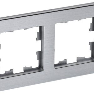 Рамка 2-м BRITE РУ-2-1-БрА металл алюм. IEK BR-M22-M-K47 оптом купить цена