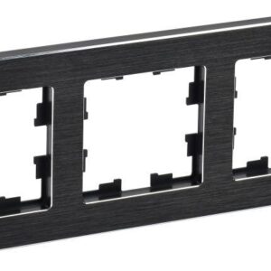 Рамка 3-м BRITE РУ-3-1-БрЧ металл черн. IEK BR-M32-M-K02 оптом купить цена