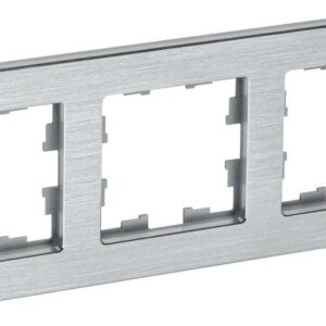 Рамка 3-м BRITE РУ-3-1-БрА металл алюм. IEK BR-M32-M-K47 оптом купить цена