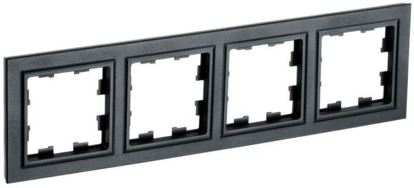 Рамка 4-м BRITE РУ-4-БрЧ черн. IEK BR-M42-K02 оптом купить цена