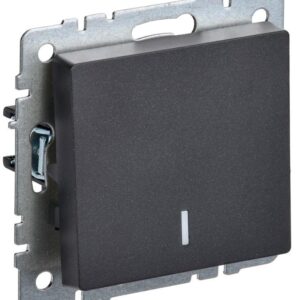 Выключатель 1-кл. СП BRITE ВС10-1-1-БрЧ 10А с инд. черн. IEK BR-V10-1-10-K02 оптом купить цена