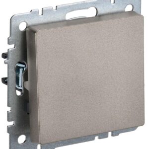 Выключатель проходной 1-кл. СП BRITE ВС10-1-6-БрШ 10А шампань IEK BR-V12-0-10-K37 оптом купить цена