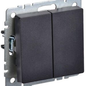 Выключатель проходной 2-кл. СП BRITE ВС10-2-6-БрЧ 10А черн. IEK BR-V22-0-10-K02 оптом купить цена