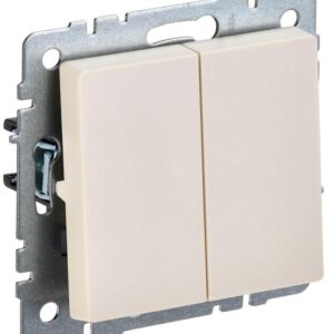 Выключатель проходной 2-кл. СП BRITE ВС10-2-6-БрКр 10А беж. IEK BR-V22-0-10-K10 оптом купить цена