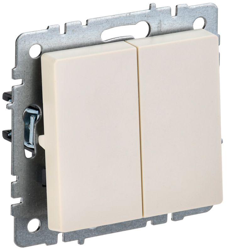 Выключатель проходной 2-кл. СП BRITE ВС10-2-6-БрКр 10А беж. IEK BR-V22-0-10-K10 купить оптом выгодно Выключатель проходной 2-кл. СП BRITE ВС10-2-6-БрКр 10А беж. IEK BR-V22-0-10-K10 оптом купить цена