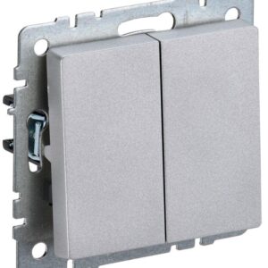 Выключатель проходной 2-кл. СП BRITE ВС10-2-6-БрА 10А алюм. IEK BR-V22-0-10-K47 оптом купить цена