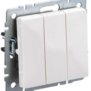 Выключатель 3-кл. СП BRITE ВС10-3-0-БрБ 10А бел. IEK BR-V30-0-10-K01 оптом купить цена