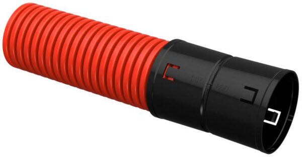Труба гофрированная двустенная ПНД гибкая d90мм с муфтой красн. (уп.50м) IEK CTG12-090-K04-050-R оптом купить цена