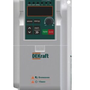 Преобразователь частоты DEKV060 0.4кВт 220В 1ф с тормозн. модулем DEKraft DEKV060G0R4S2B оптом купить цена