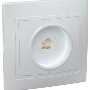 Розетка компьютерная 1-м СП Кварта РК10-КБ IP20 бел. IEK EKK10-K01-DM оптом купить цена