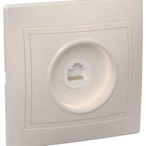 Розетка компьютерная 1-м СП Кварта РК10-ККм IP20 крем. IEK EKK10-K33-DM оптом купить цена
