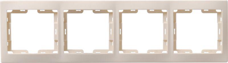 Рамка 4-м КВАРТА РГ-4-ККм горизонт. крем. IEK EMK40-K33-DM купить оптом выгодно Рамка 4-м КВАРТА РГ-4-ККм горизонт. крем. IEK EMK40-K33-DM оптом купить цена