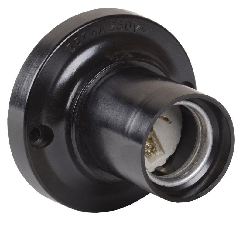 Патрон потолочный E27 Пкб27-04-К21 карболит. с этикеткой черн. IEK EPK12-04-01-K01 купить оптом выгодно Патрон потолочный E27 Пкб27-04-К21 карболит. с этикеткой черн. IEK EPK12-04-01-K01 оптом купить цена