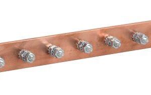 Шина заземления 483х25x3мм медь ШМТ М1 12 точек подключ. М6 ITK ER-12-325-M1 оптом купить цена