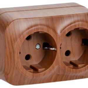 Розетка 2-м ОП GLORY РС22-3-ХД 16А с заземл. дуб IEK ERH21-K24-16 оптом купить цена