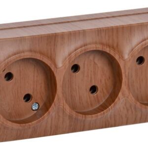 Розетка 3-м ОП GLORY РС23-2-ХД 10А без заземл. дуб IEK ERH30-K24-10 оптом купить цена