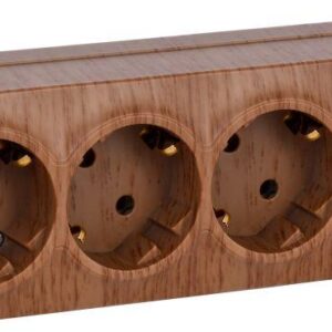 Розетка 4-м ОП GLORY РС24-3-ХД 16А с заземл. дуб IEK ERH41-K24-16 оптом купить цена