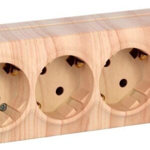 Розетка 4-м ОП GLORY РС24-3-ХС 16А с заземл. сосна IEK ERH41-K34-16 оптом купить цена