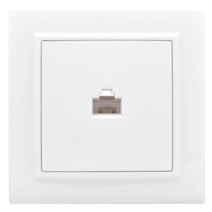 Розетка компьютерная 1-м СП Минск RJ45 бел. Basic EKF ERK01-035-10 оптом купить цена