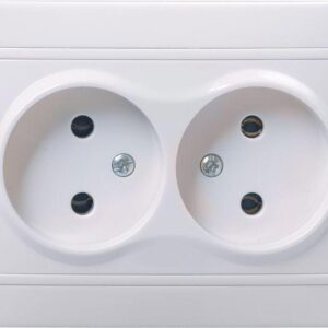 Розетка 2-м СП Кварта 10А IP20 без заземл. без защ. шторок бел. IEK ERK23-K01-10-DM оптом купить цена