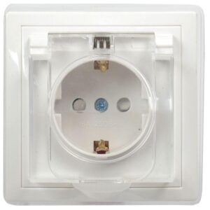 Розетка 1-м СП Кварта РСбш10-3-ККБ-44 16А IP44 с заземл. защ. шторки с крышкой керамика бел. IEK ERK70-K01-10-DM-44 оптом купить цена