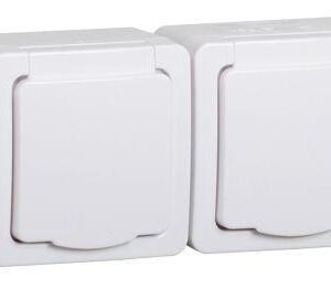 Розетка 4-м ОП Гермес Plus РСб24-3-ГПБб 16А IP54 с заземл. с крышкой бел. IEK ERMP42-K01-16-54-EC оптом купить цена