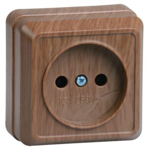 Розетка 1-м ОП Октава 10А IP20 без заземл. дуб IEK ERO10-K04-10-DC оптом купить цена