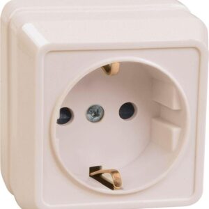 Розетка 1-м ОП Октава РС20-3-ОКм 16А IP20 с заземл. крем. IEK ERO11-K33-16-DC оптом купить цена
