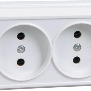 Розетка 2-м ОП Октава 10А IP20 без заземл. бел. IEK ERO20-K01-10-DC оптом купить цена