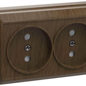 Розетка 2-м ОП Октава 10А IP20 без заземл. дуб IEK ERO20-K04-10-DC оптом купить цена