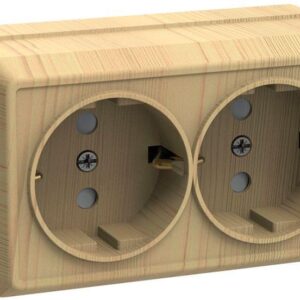 Розетка 2-м ОП Октава РС22-3-ОС 16А IP20 с заземл. сосна IEK ERO21-K03-16-DC оптом купить цена