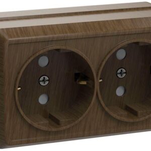 Розетка 2-м ОП Октава РС22-3-ОД 16А IP20 с заземл. дуб IEK ERO21-K04-16-DC оптом купить цена