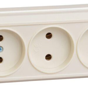 Розетка 3-м ОП Октава 10А IP20 без заземл. крем. IEK ERO30-K33-10-DC оптом купить цена