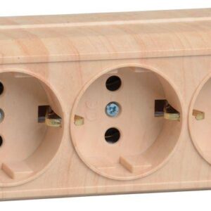 Розетка 3-м ОП Октава РС23-3-ОС 16А IP20 с заземл. сосна IEK ERO31-K03-16-DC оптом купить цена