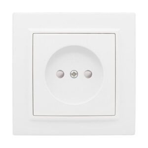 Розетка 1-м СП Минск 10А IP20 без заземл. защ. шторки бел. Basic EKF ERR10-022-100 оптом купить цена