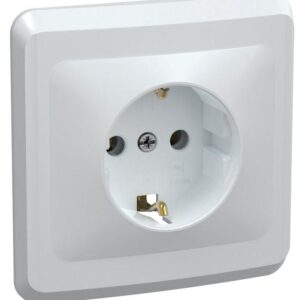 Розетка 1-м СП Вега РС10-3-ВБ с заземл. контактом без защ. штор 16А бел. IEK ERV11-K01-16-DM оптом купить цена