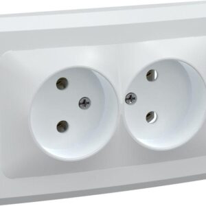 Розетка 2-м СП Вега РС12-2-ВБ без заземл. контакта без защ. штор 10А бел. IEK ERV20-K01-10-DM оптом купить цена