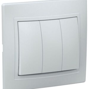 Выключатель 3-кл. СП Кварта 10А IP20 ВС10-3-0-ККм крем. IEK EVK30-K33-10-DM оптом купить цена